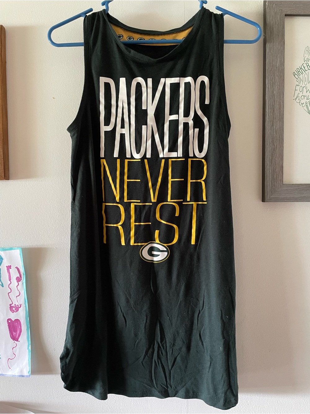 Green Bay Packers "Packers Never Rest" Sleep Dress